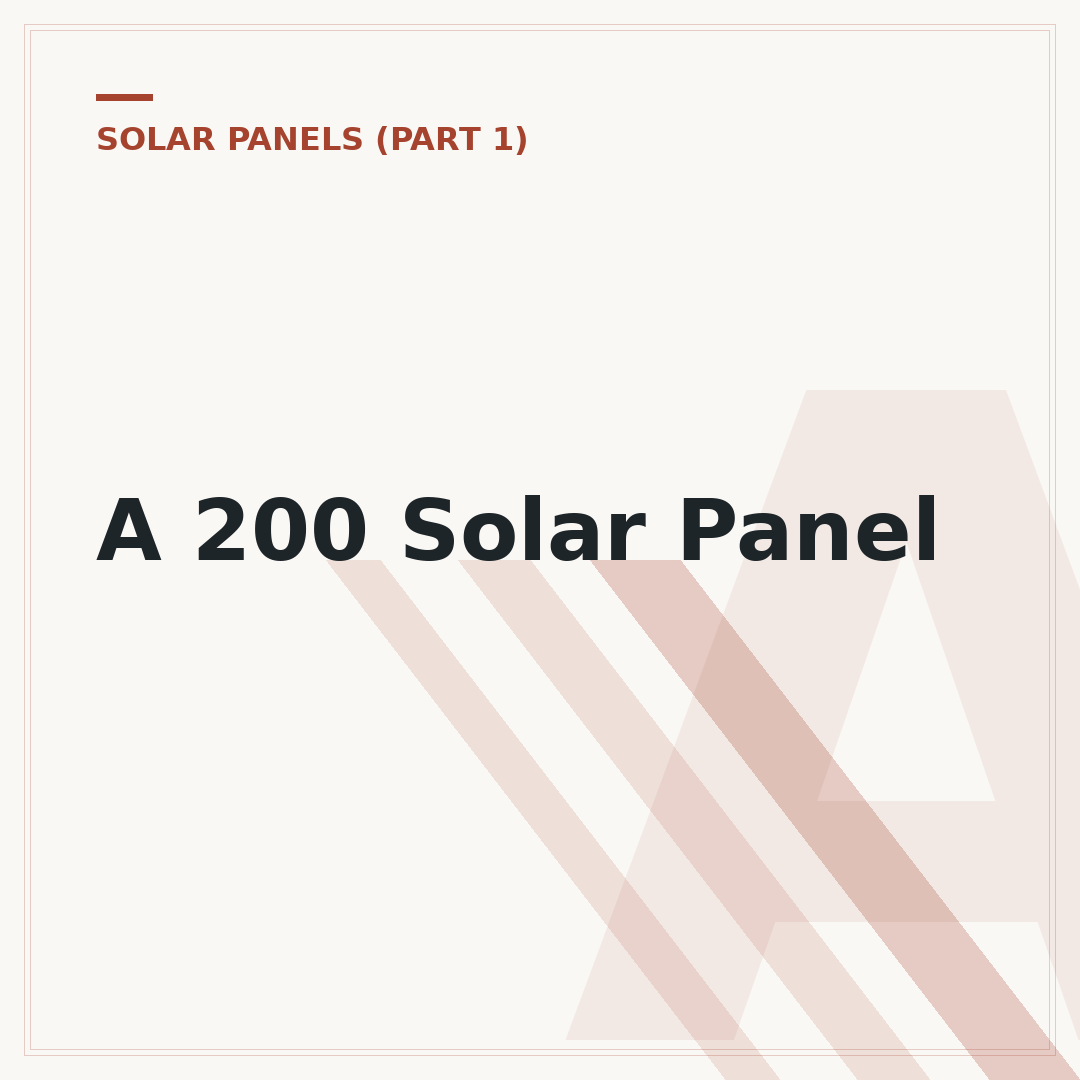 A 200 Solar Panel