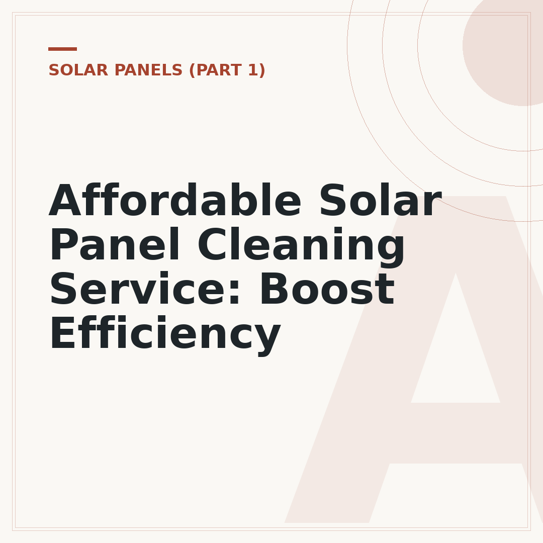Affordable Solar Panel Cleaning Service: Boost Efficiency