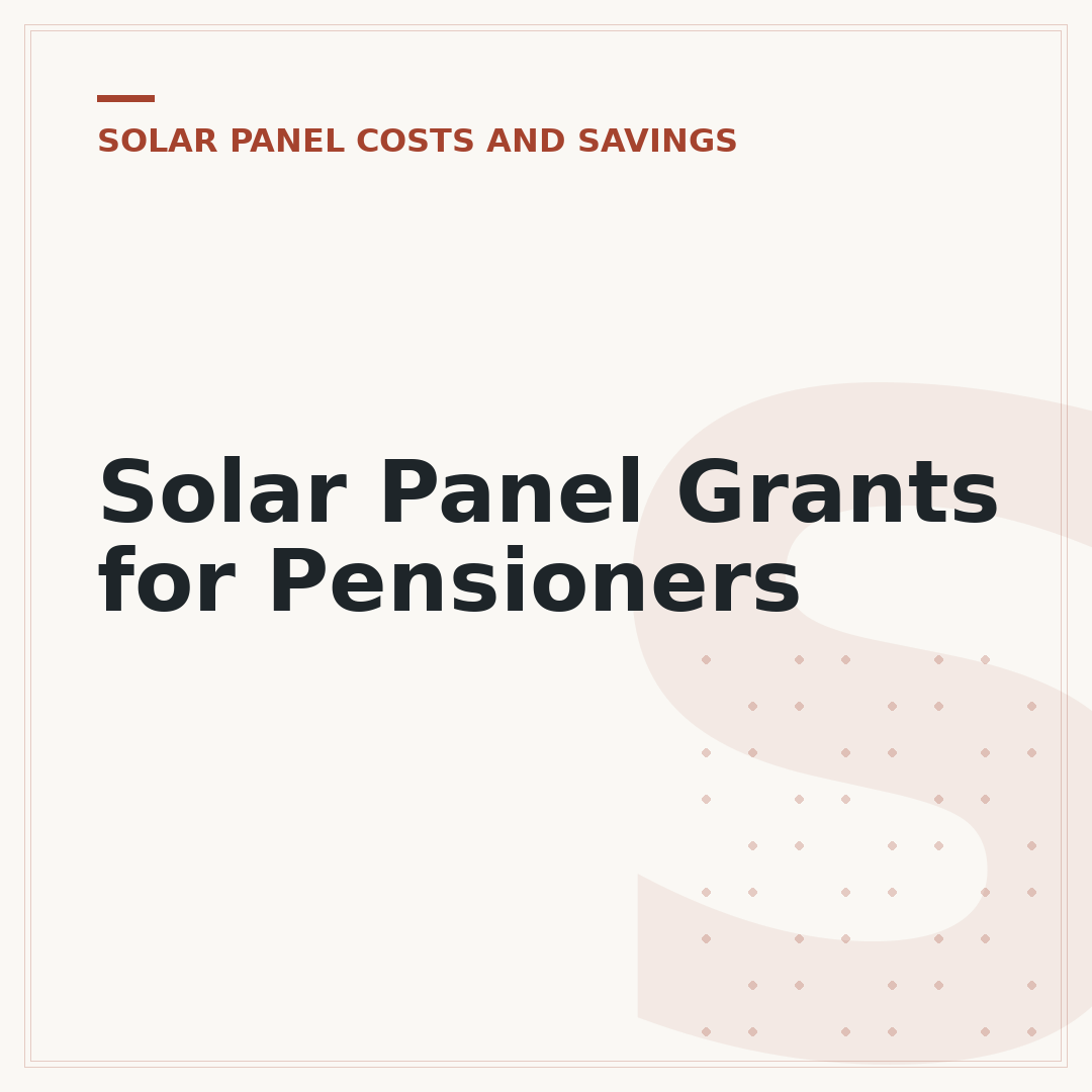 Solar Panel Grants for Pensioners