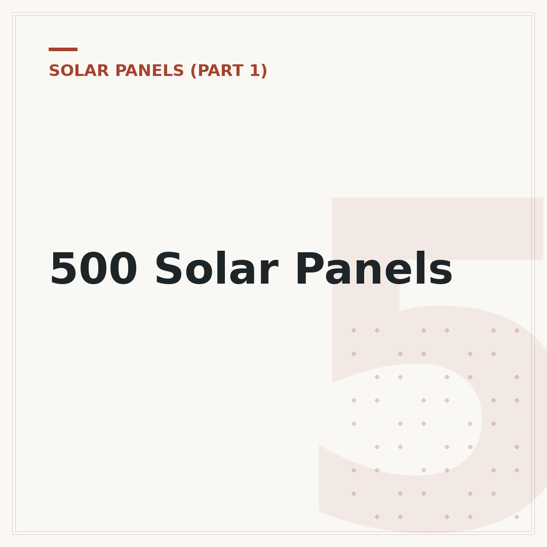 500 Solar Panels