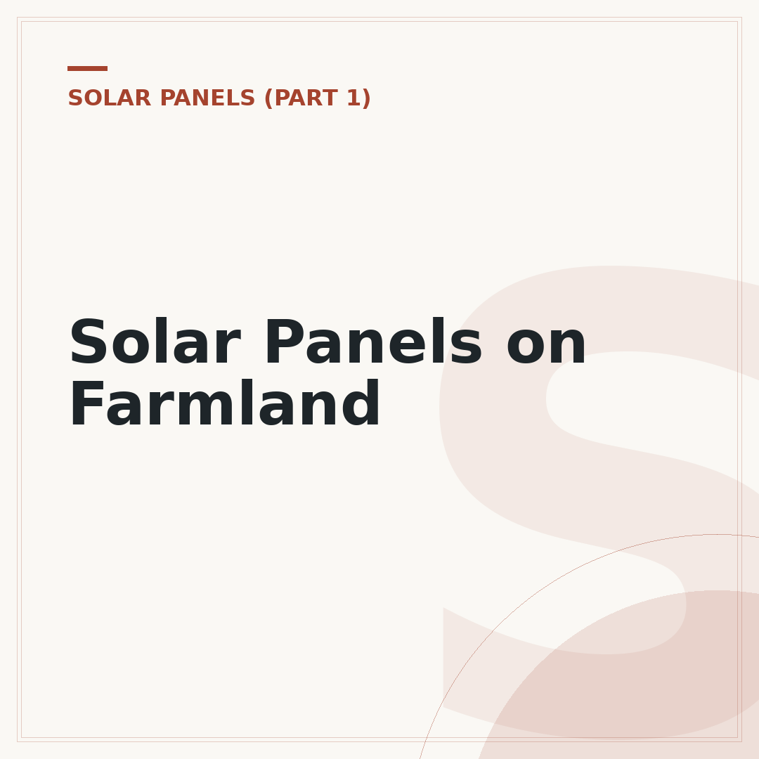 Solar Panels on Farmland