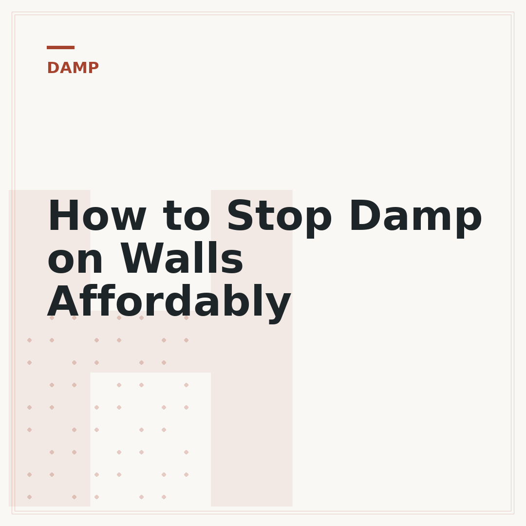 How to Stop Damp on Walls Affordably