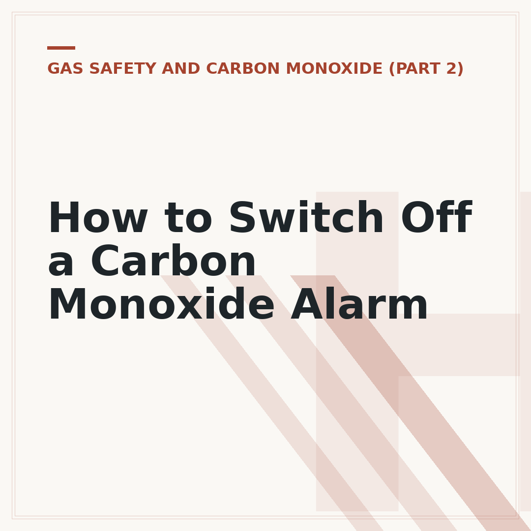 How to Switch Off a Carbon Monoxide Alarm