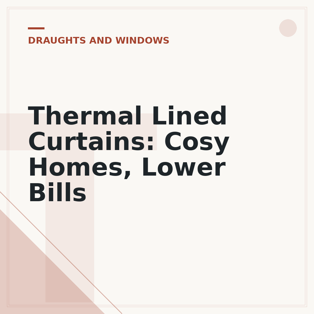 Thermal Lined Curtains: Cosy Homes, Lower Bills