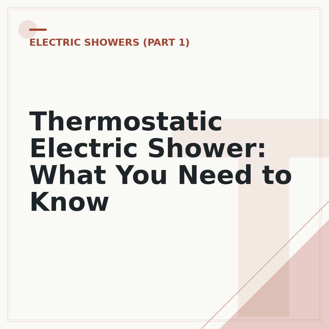 Thermostatic Electric Shower: What You Need to Know