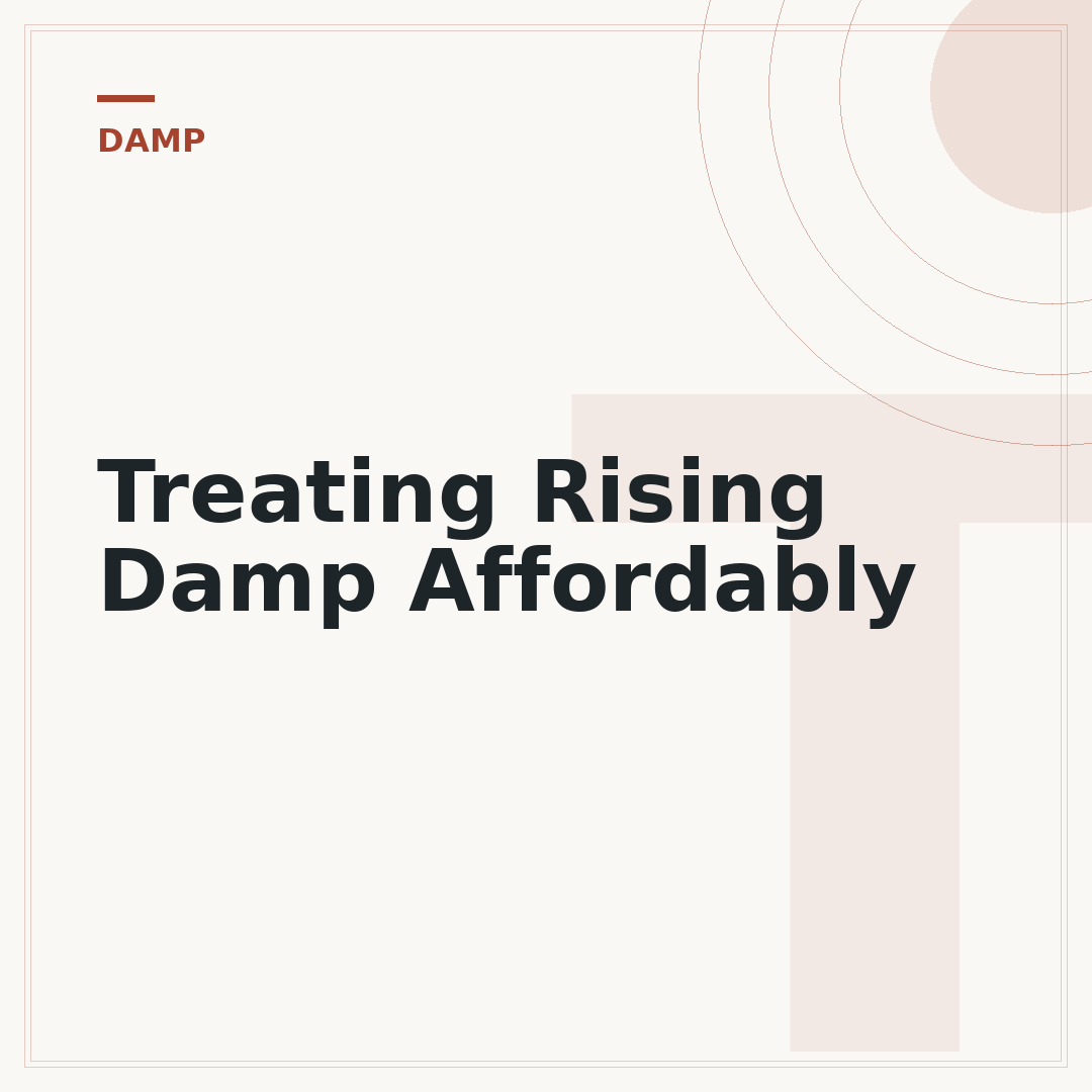 Treating Rising Damp Affordably