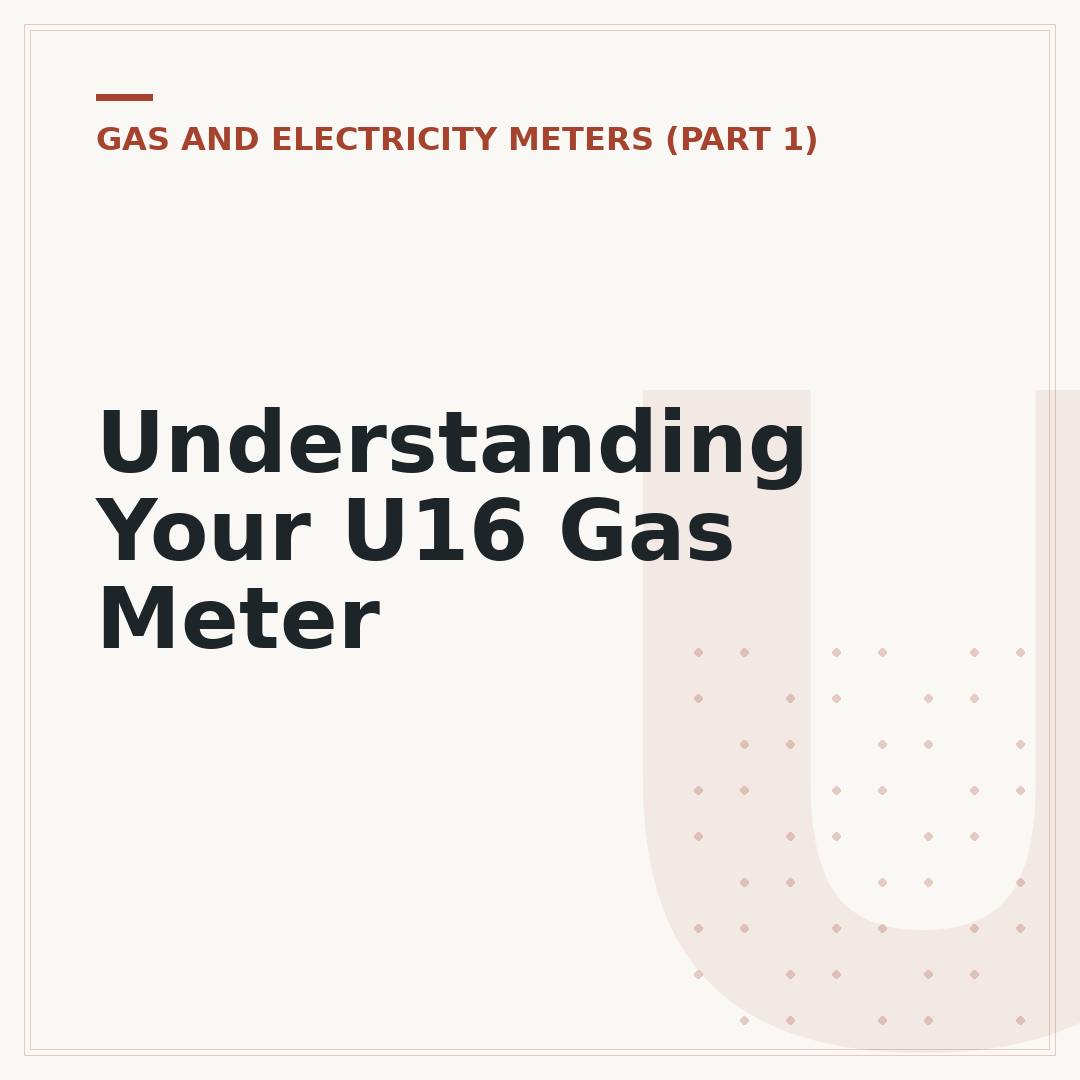 Understanding Your U16 Gas Meter