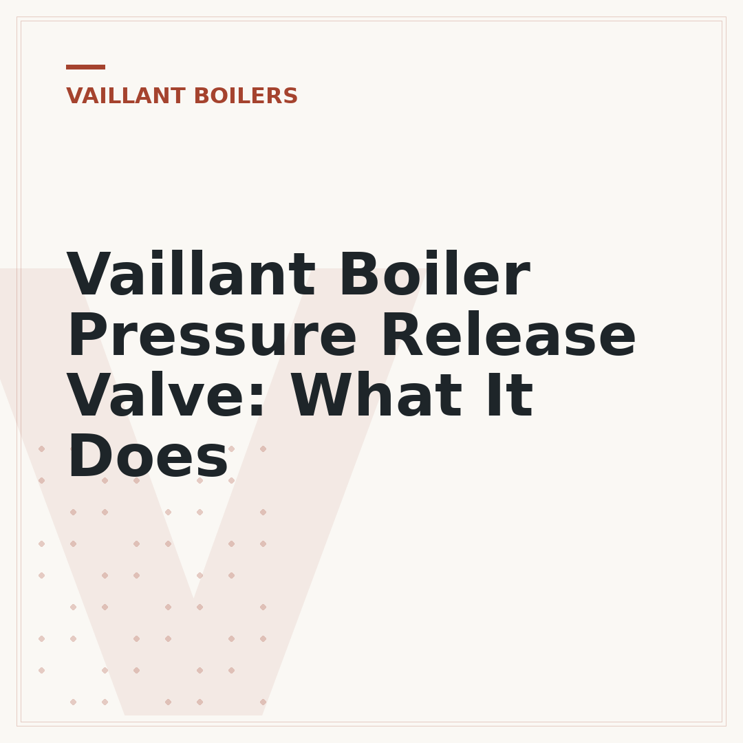Vaillant Boiler Pressure Release Valve: What It Does