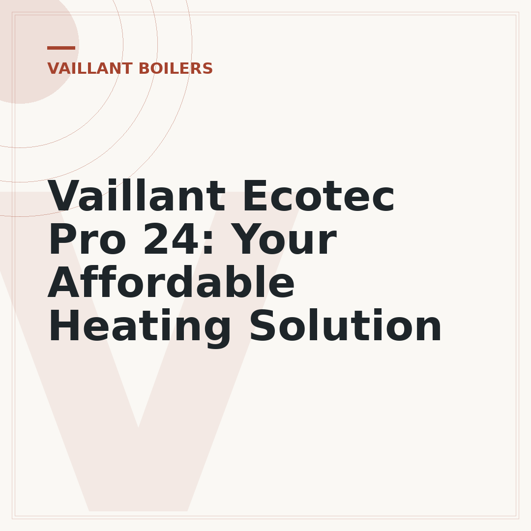 Vaillant Ecotec Pro 24: Your Affordable Heating Solution