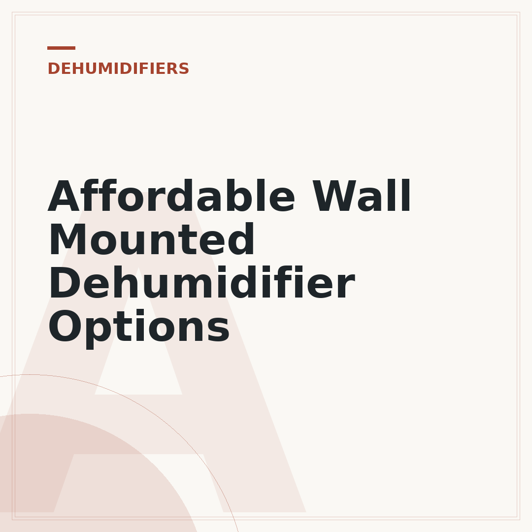 Affordable Wall Mounted Dehumidifier Options