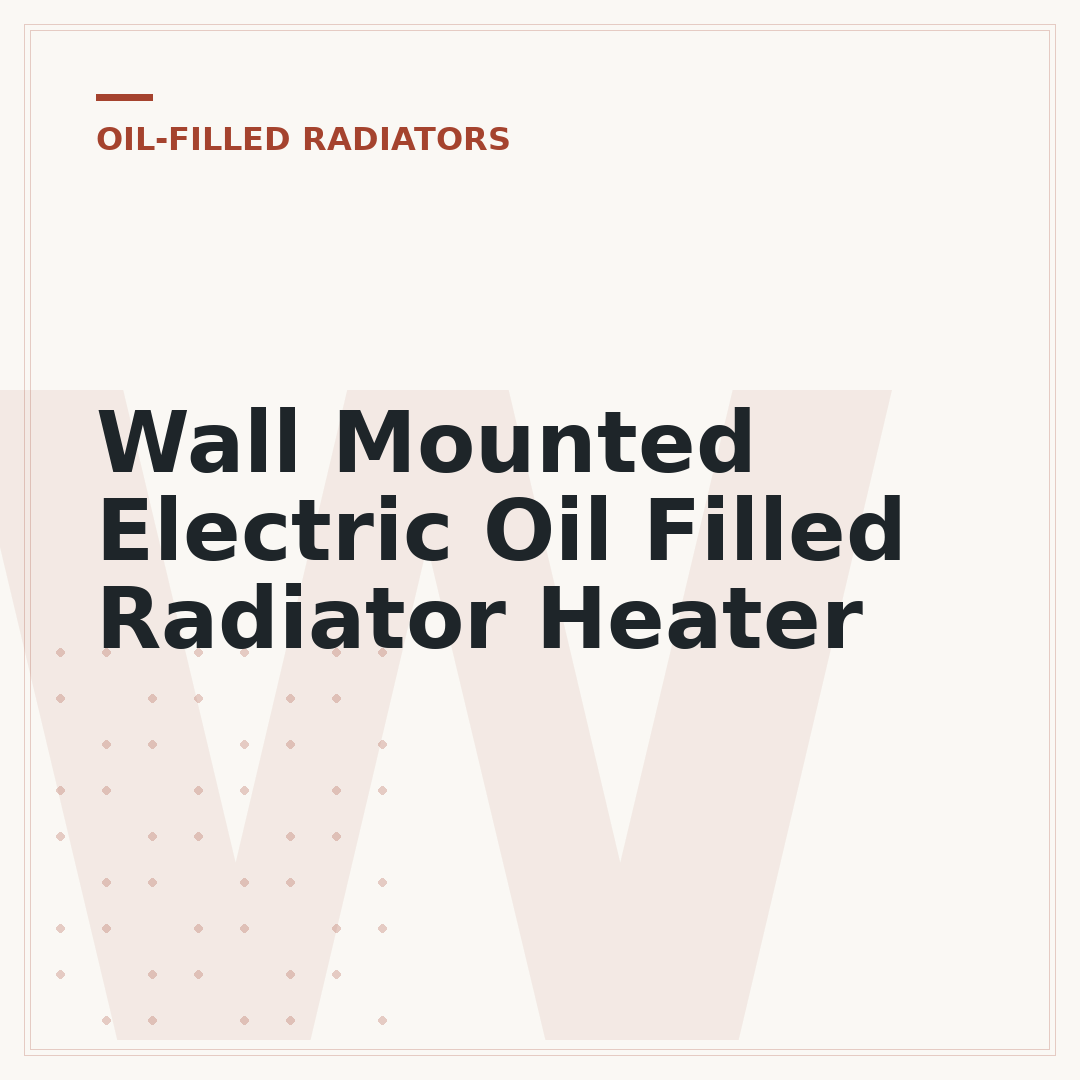 Wall Mounted Electric Oil Filled Radiator Heater