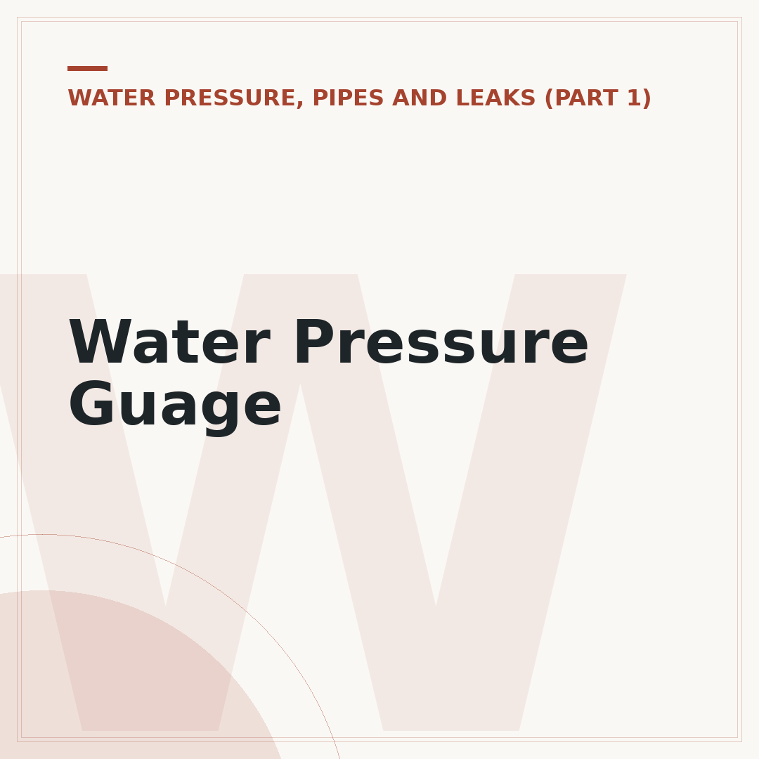 Water Pressure Guage