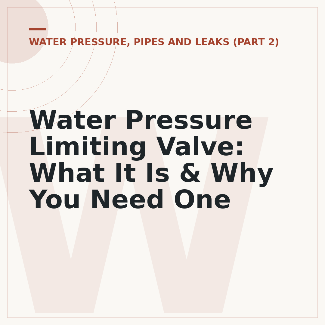 Water Pressure Limiting Valve: What It Is & Why You Need One