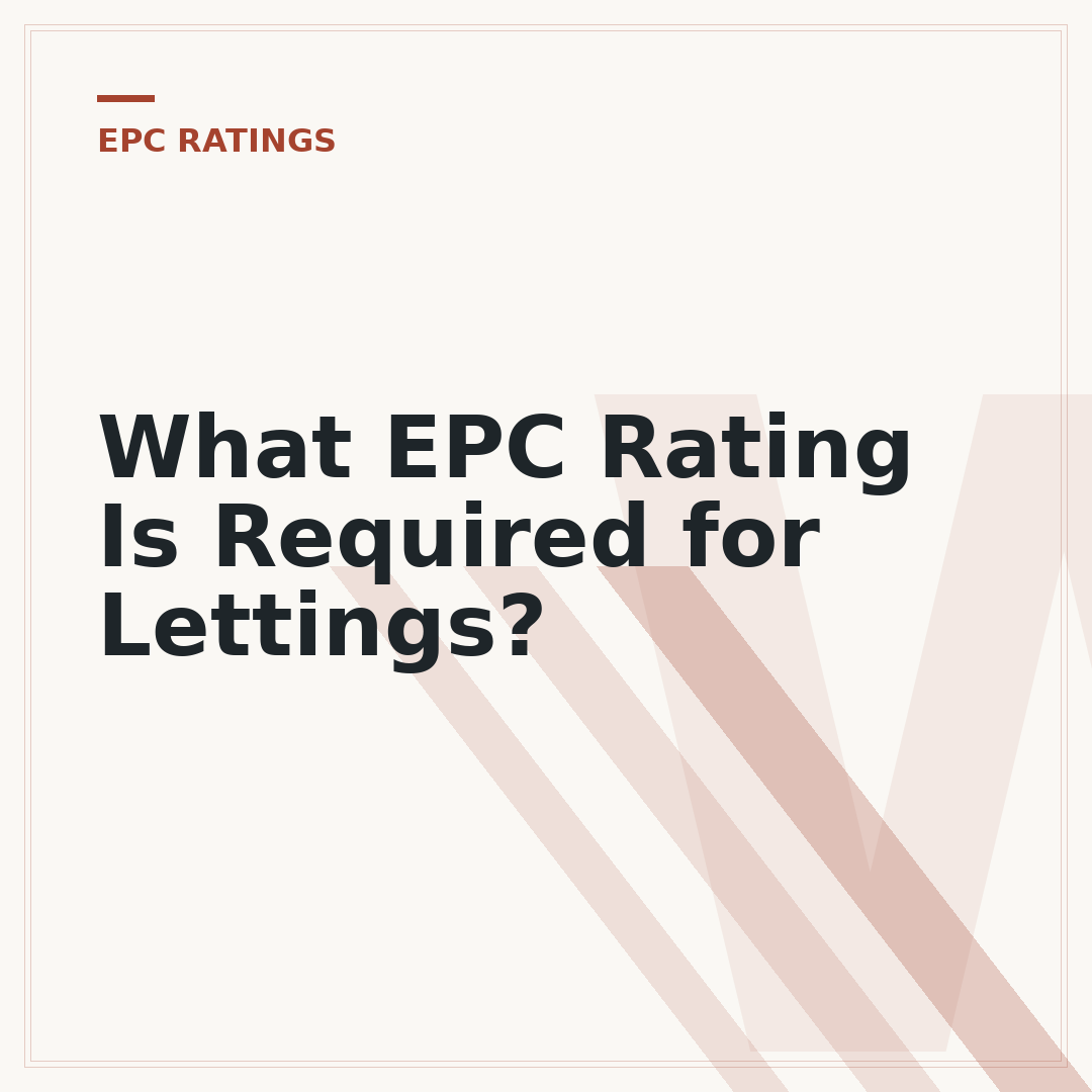 What EPC Rating Is Required for Lettings?