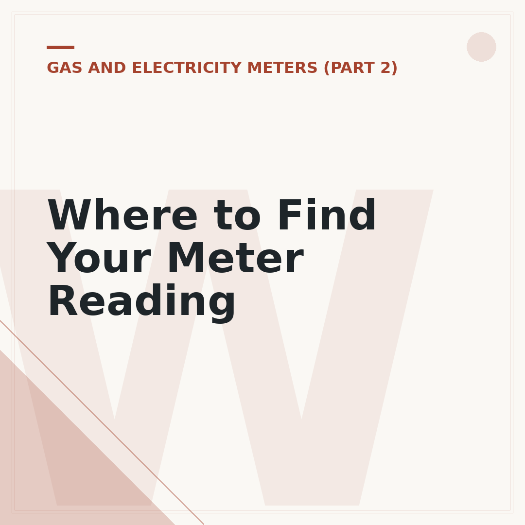 Where to Find Your Meter Reading