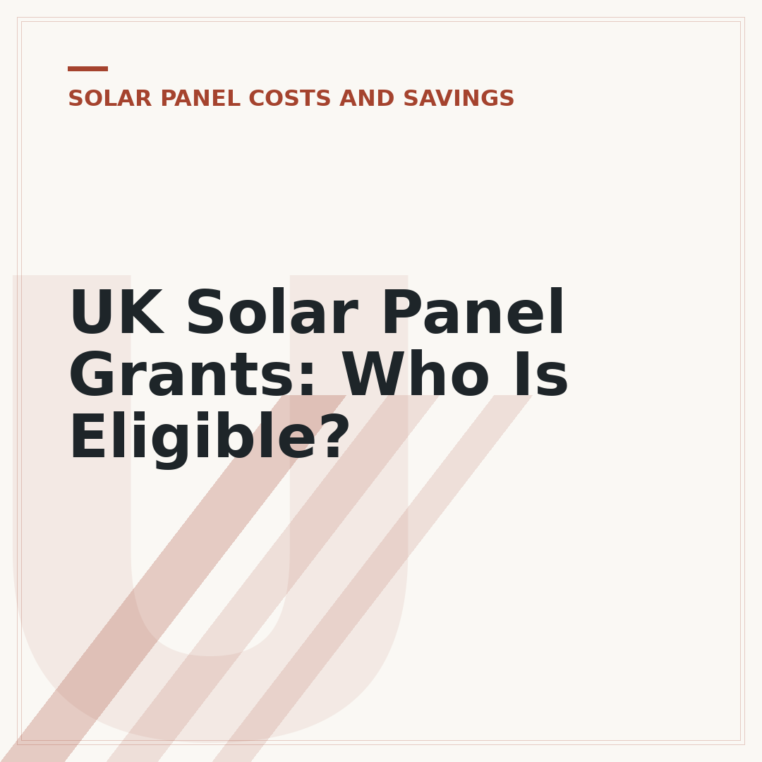UK Solar Panel Grants: Who Is Eligible?